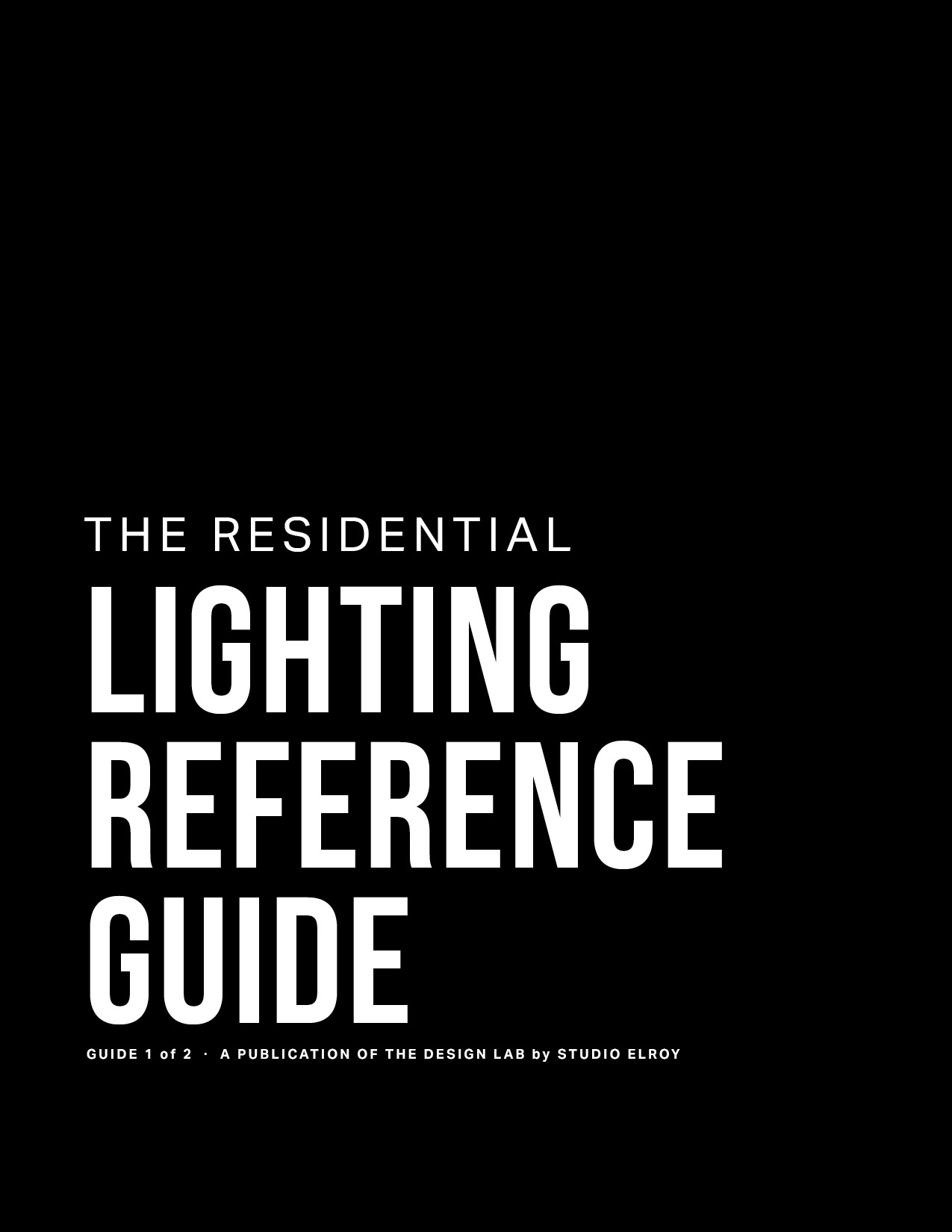 The Residential Lighting Reference Guide cover